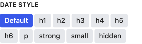 Date Style setting in the block editor sidebar
