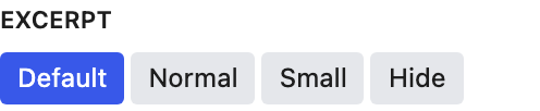 Excerpt setting in the block editor sidebar