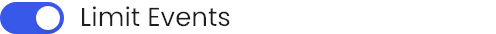 Limit Events setting in the block editor sidebar