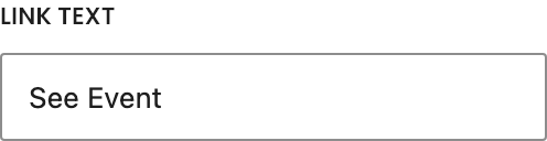 Link Text setting in the block editor sidebar