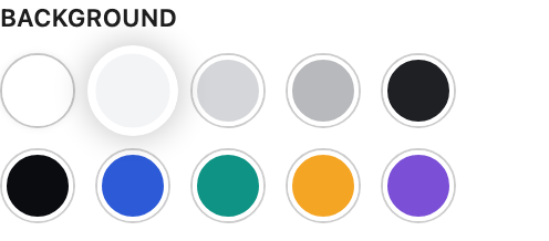 Background setting in the block editor sidebar