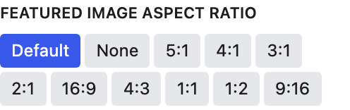 Featured Image Aspect Ratio setting in the block editor sidebar