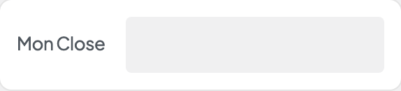 Mon Close setting in the block editor sidebar