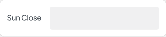 Sun Close setting in the block editor sidebar