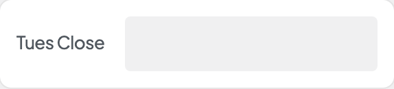 Tues Close setting in the block editor sidebar