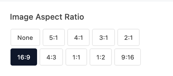 Image Aspect Ratio setting in the block editor sidebar