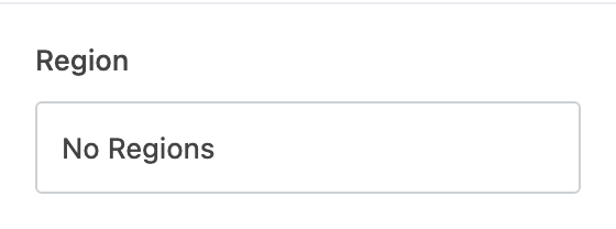 Region setting in the block editor sidebar