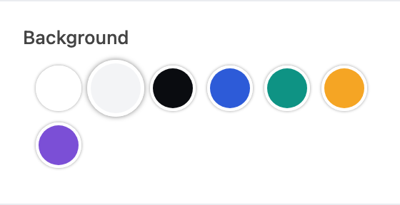 Background setting in the block editor sidebar