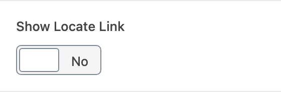 Show Locate Link setting in the block editor sidebar