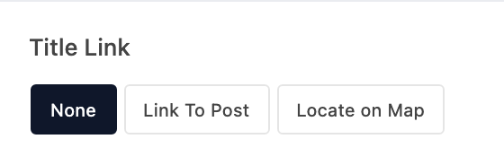 Title Link setting in the block editor sidebar