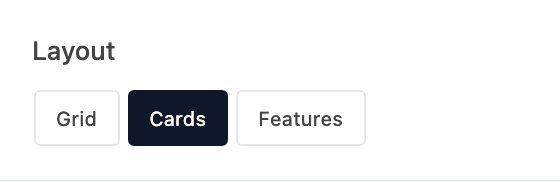 Layout setting in the block editor sidebar