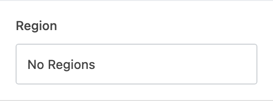 Region setting in the block editor sidebar