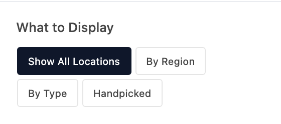 What to Display setting in the block editor sidebar