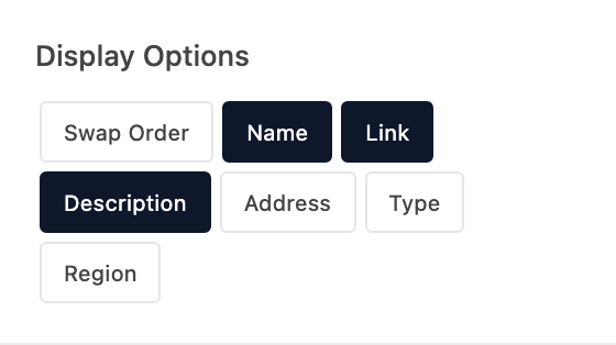 Display Options setting in the block editor sidebar