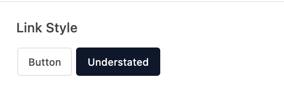 Link Style setting in the block editor sidebar