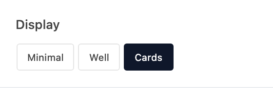 Display setting in the block editor sidebar