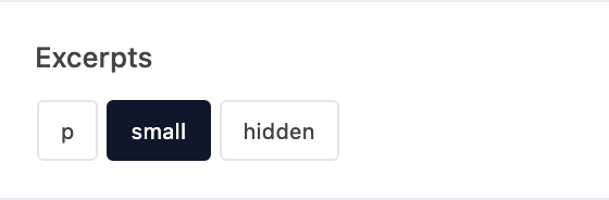 Excerpts setting in the block editor sidebar