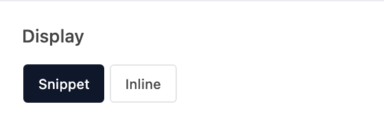 Display setting in the block editor sidebar
