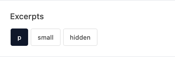 Excerpts setting in the block editor sidebar