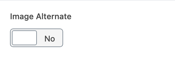 Image Alternate setting in the block editor sidebar