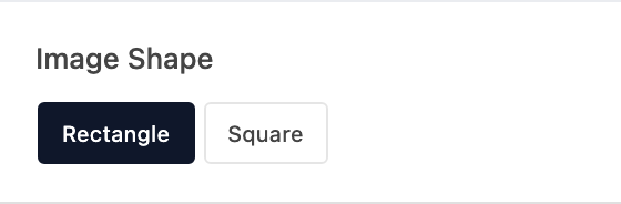 Image Shape setting in the block editor sidebar