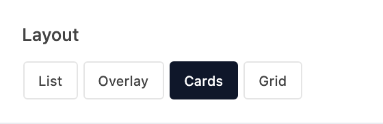 Layout setting in the block editor sidebar