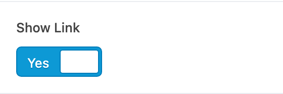Show Link setting in the block editor sidebar