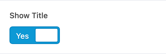 Show Title setting in the block editor sidebar