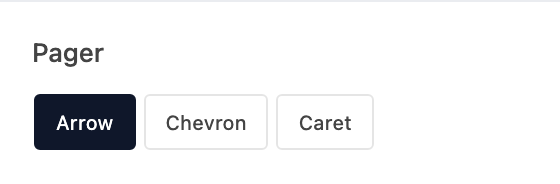 Pager setting in the block editor sidebar