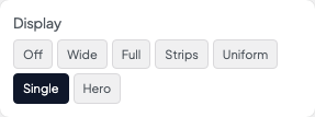 Display setting in the block editor sidebar
