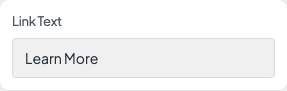 Link Text setting in the block editor sidebar