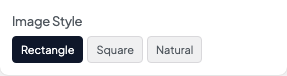 Image Style setting in the block editor sidebar