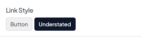 Link Style setting in the block editor sidebar