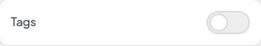 Tags setting in the block editor sidebar