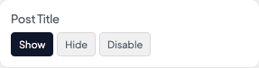 Post Title setting in the block editor sidebar