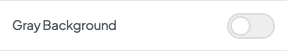 Gray Background setting in the block editor sidebar