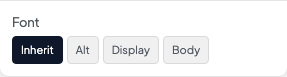 Font setting in the block editor sidebar