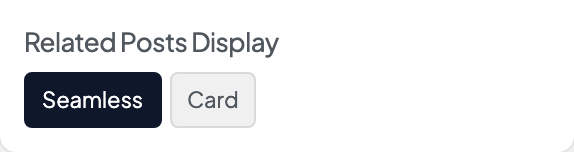 Related Posts Display setting in the block editor sidebar