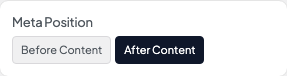 Meta Position setting in the block editor sidebar
