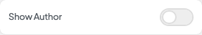 Show Author setting in the block editor sidebar