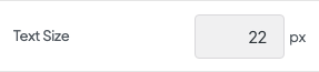 Text Size setting in the block editor sidebar