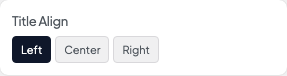 Title Align setting in the block editor sidebar