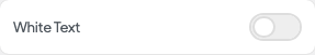 White Text setting in the block editor sidebar