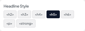 Headline Style setting in the block editor sidebar