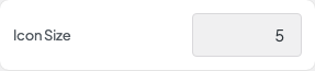 Icon Size setting in the block editor sidebar