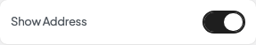 Show Address setting in the block editor sidebar