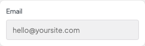 Email setting in the block editor sidebar