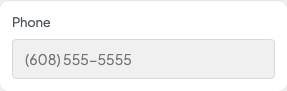 Phone setting in the block editor sidebar