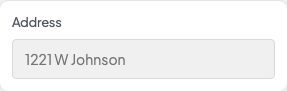 Address setting in the block editor sidebar