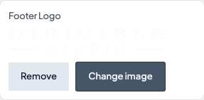 Footer Logo setting in the block editor sidebar